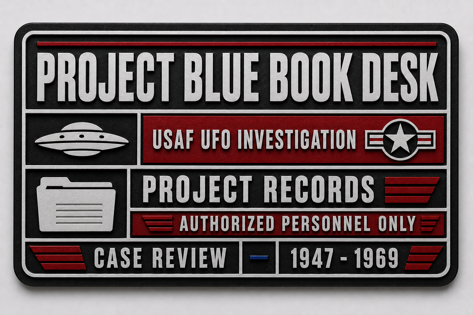 Project Blue Book Desk
