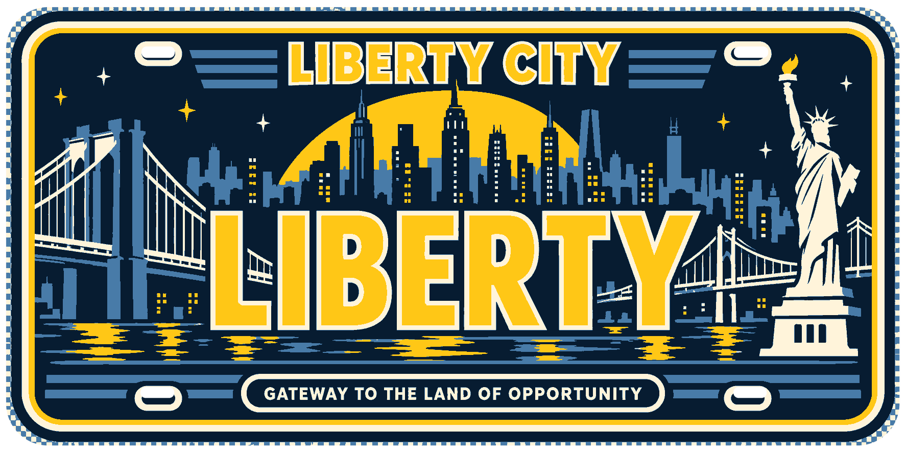 Liberty City Inspired Gaming Licence Plate Sign