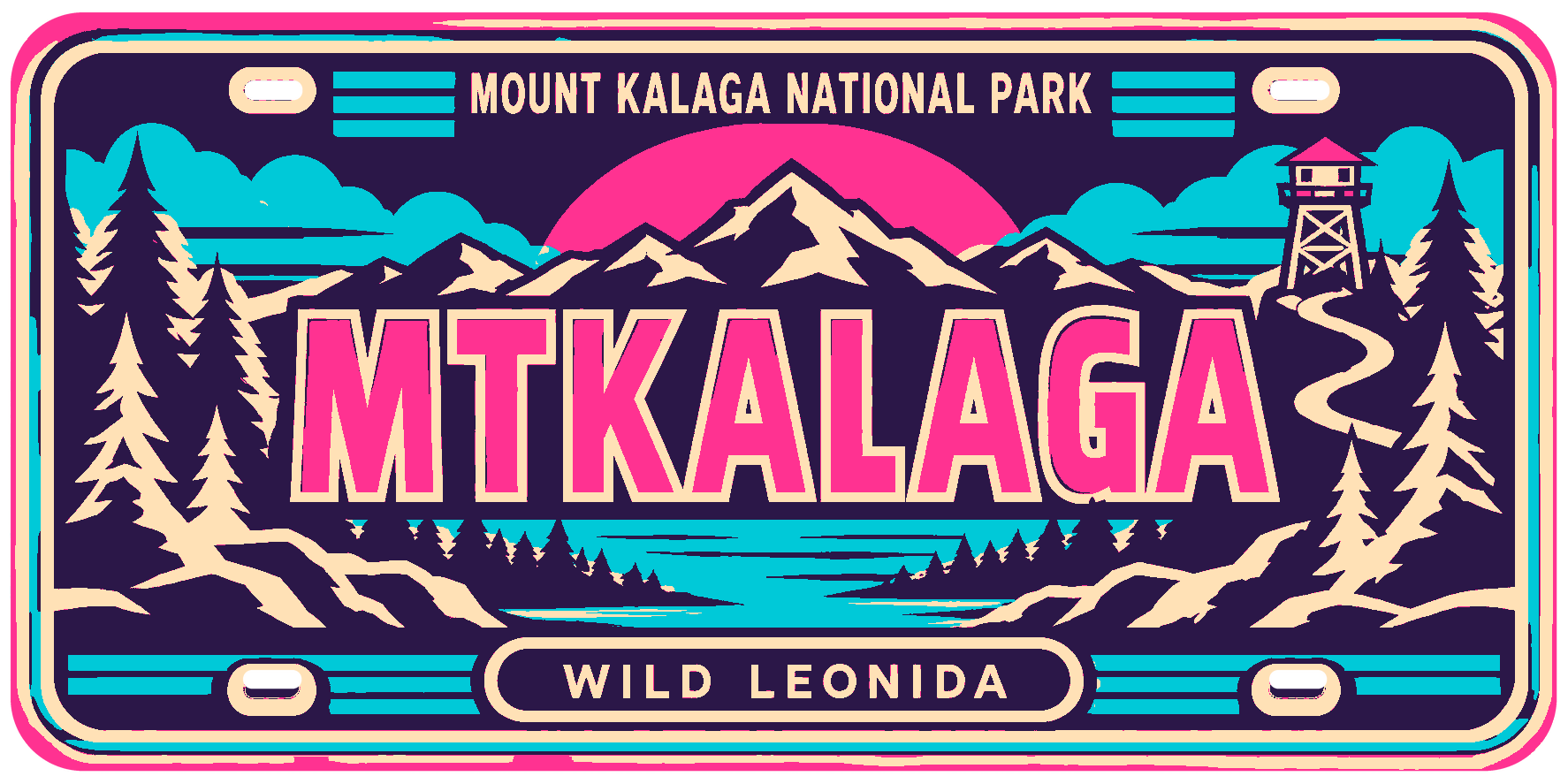 Mount Kalaga Inspired Gaming Licence Plate Sign