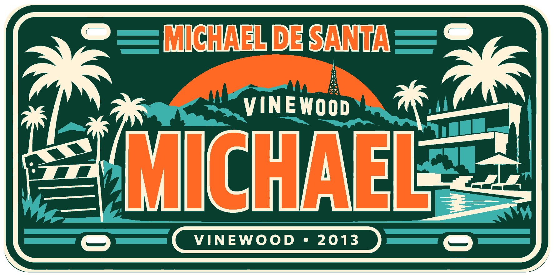 Michael Inspired Gaming Licence Plate Sign