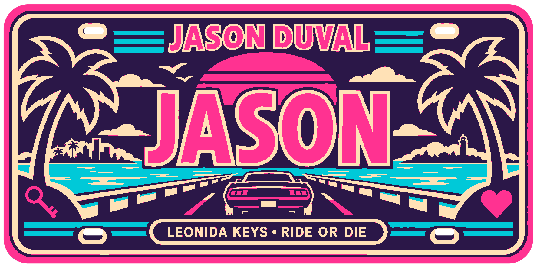 Jason Inspired Gaming Licence Plate Sign